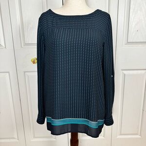 Loft Polka Dot Long Sleeve Blouse